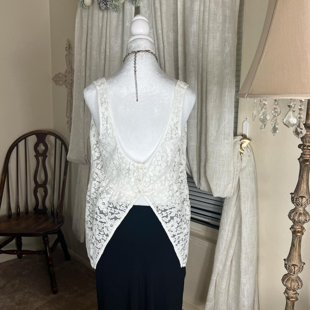 Y2k Gilly Hicks Lace Babydoll Top - Picture 4 of 5